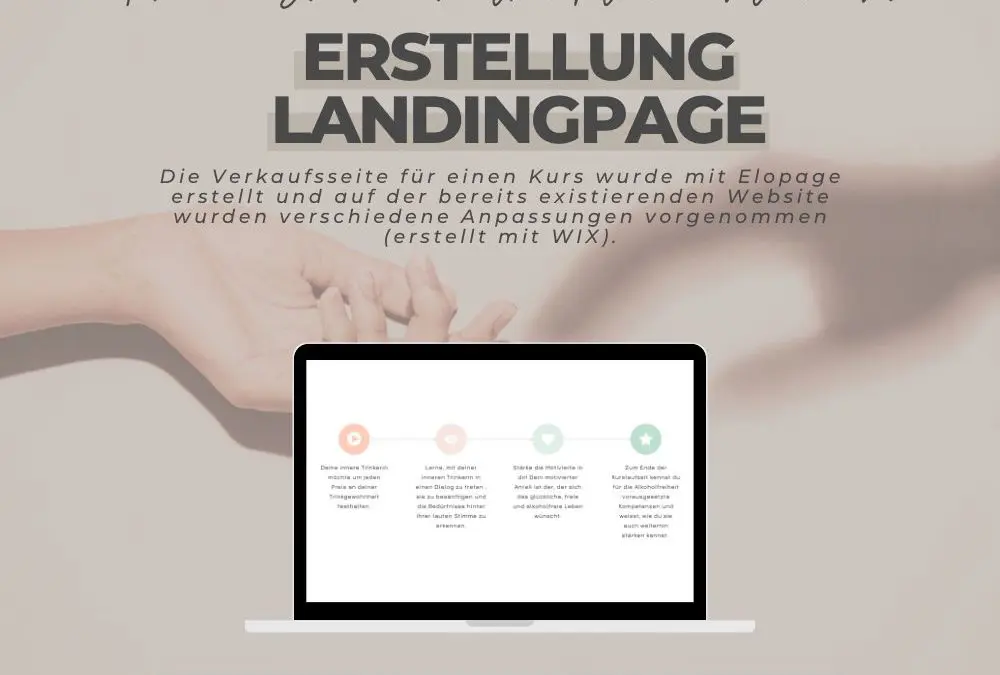 Projekt: Erstellung Landingpage mit Elopage und Wix für „Maria Brehmer trinkt nicht mehr“