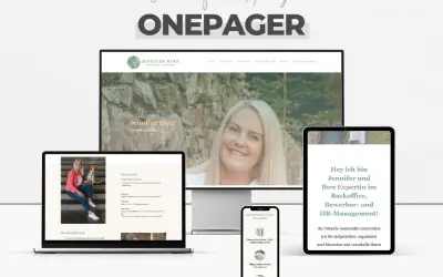 Projekt: Neuer Onepager mit Elementor für Jennifer Hinz