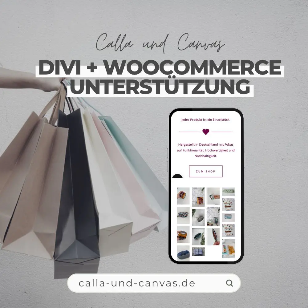 Projekt Onlineshop Divi WordPress Website 1