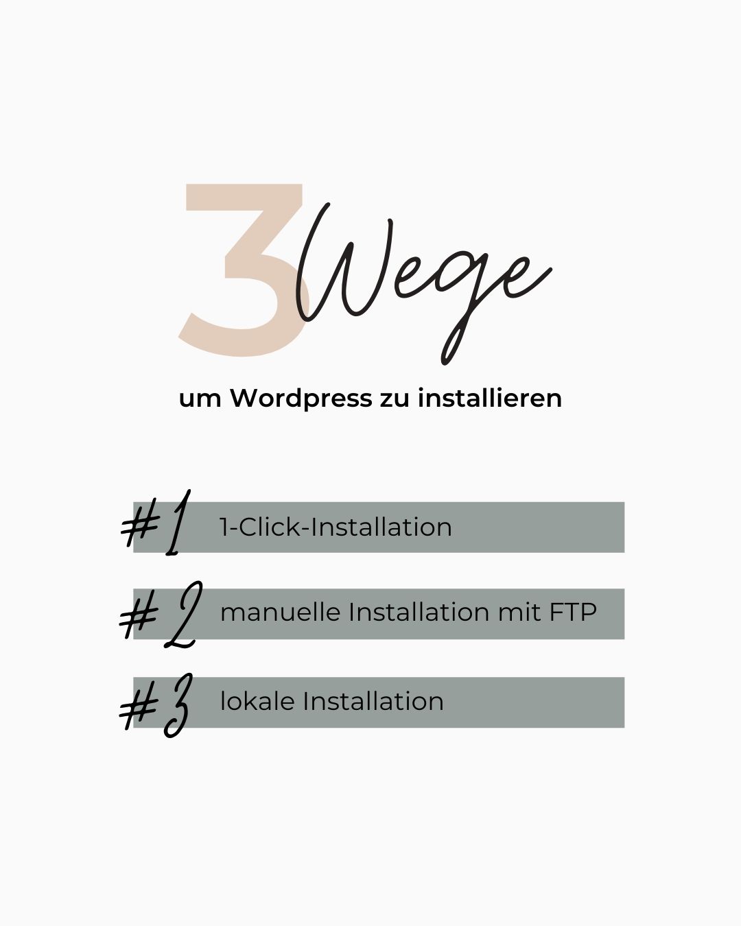 3 Wege um WordPress zu installieren