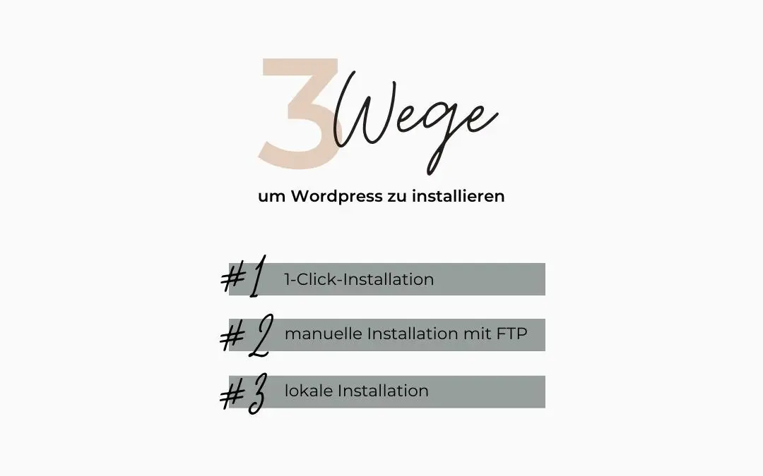 3 Wege, um WordPress zu installieren