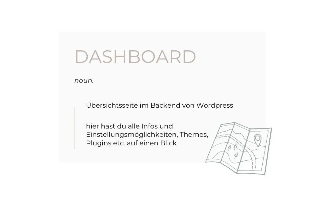 WordPress Wörterbuch Erklärung Dashboard